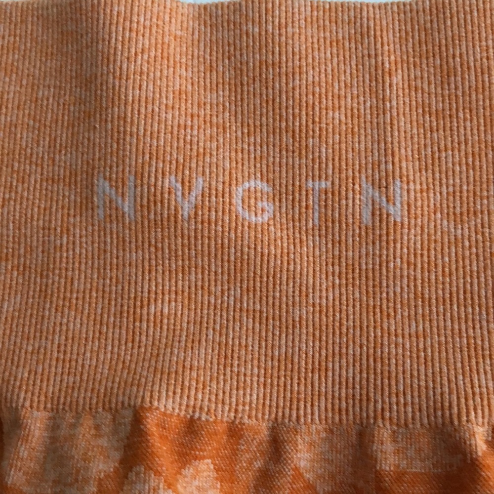 NBGTN Shorts Upcycled Orange Camouflage SZ XS - Picture 3 of 5